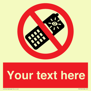 Custom No camera phones Sign